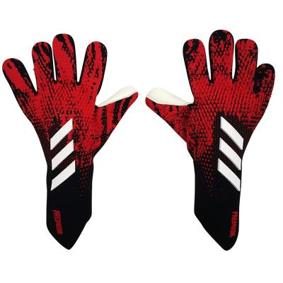 China finger & Custom Logo Sports Training Gloves Leather Professional Soccer Gloves Thumb Protection Soccer Goalkeeper Gloves for sale