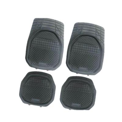 China High Quality Full Set Sports Auto Floor Universal All Weather Black Color Vehicle PVC Car Floor Rubber Mats 4/5 Piece for sale