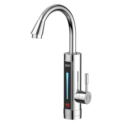 China Simple Design Electric Kitchen Faucets Safe Instant Heating Electroplate Hot Water Faucet for sale