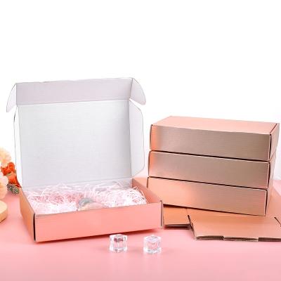 China New Arrival Recyclable Pink Color Customized Size Corrugated Mailer Gift Box for sale