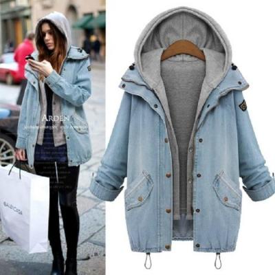 China Autumn Outfit Show Thin Anorak Vest Two Sets Cowboy Coat Loose Casual Oversized Women's Dress Wholesale for sale