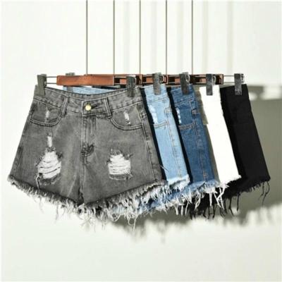 China QUICK DRY summer sexy hot shorts washed jeans ripped denim shorts high waist women short jeans for sale