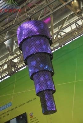 China P6 full color flexible LED screen Soft Inside cylindrical for night clud for sale