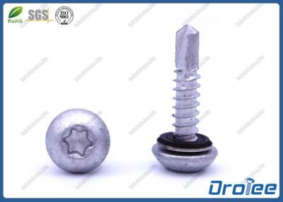 China Disgo Stainless 410 Torx Round Head Self Drilling Tek Screws w/ Bonded Sealing Washer for sale