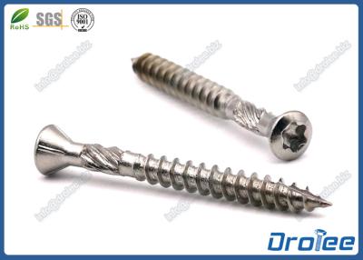 China 304/316 rostfreie ovale Torx Bauholz Decking-Hauptschraube, Art 17, gerändelter Schaft zu verkaufen