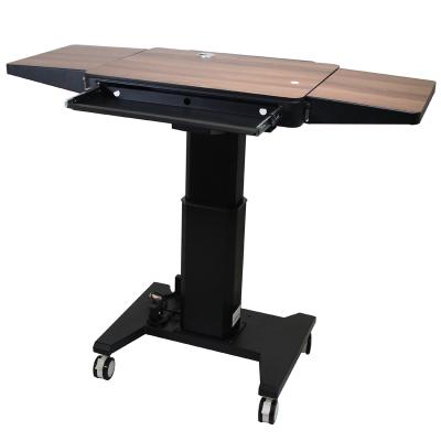 China Smart Electric Height Adjustable Sit-to-Stand Mobile Classroom Desk / Presentation Stand for sale