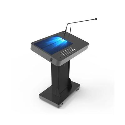 China Audio Visual Display Integrated Smart Podium Conference Room Presentation Podium Adjustable 22