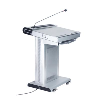 China Angel High Quality Adjustable Aluminum Body Monitor Audiovisual Solid Wood Audio Visual Podium for sale