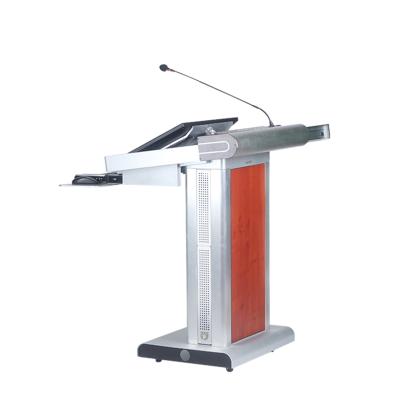 China Aluminum Hall Monitor Integrated Audio Visual Presentation Lectern Podium for sale