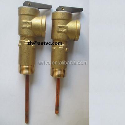 China Brass Water Heater Extended Leg Temperature And Press Relief Valve for sale