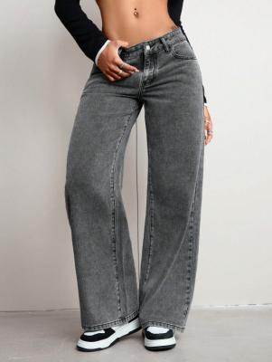 China Rock gray comfortable breathable denim pants for women for sale