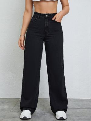 China Black slouchy jeans for women for sale