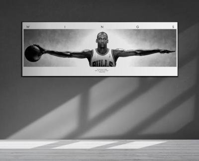 China Modern Michael Jordan Wings Edition Panoramic Vintage Poster #23 Poster Chicago Bulls Item For Sports Fans for sale