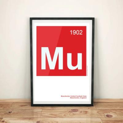 China FC 1902 fan print abstract man united poster for home decor cafe bar restaurant decoration for sale