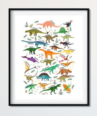 China Educational Wall Art Outer Space Classroom Decor Abstract Dinosaur Nursery Decor Kids Room Decoration for sale