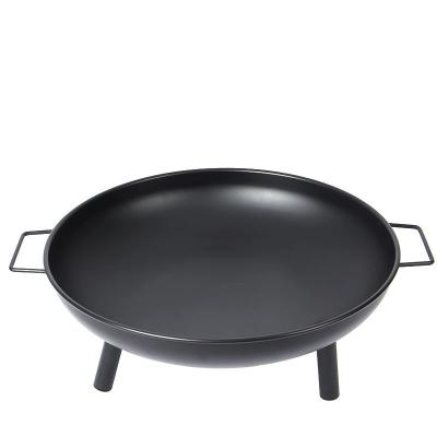 China Easily Assembled Large Round Fire Pit With 3 Legs Fire Pit Porcelain Barbecue Supplier Outdoor Charcoal Fire Bowl for sale