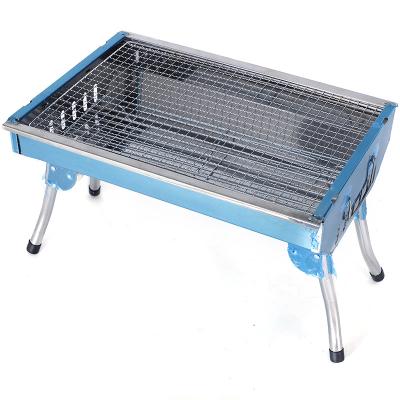 China Hot Selling Easily Assembled Portable Folding Outdoor Cooking Camping Barbecue Grill BBQ Grill Picnic Stainless Steel Charcoal BBQ Grill for sale