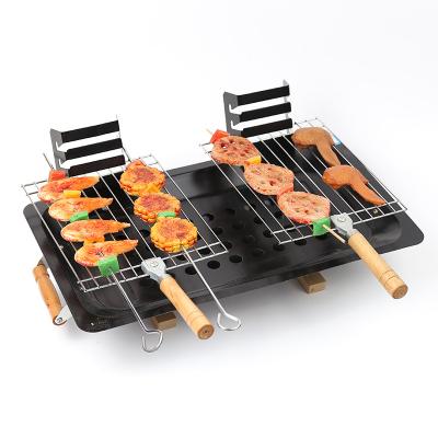 China Easily Assembled Outdoor Portable Couples BBQ Double Grill for sale