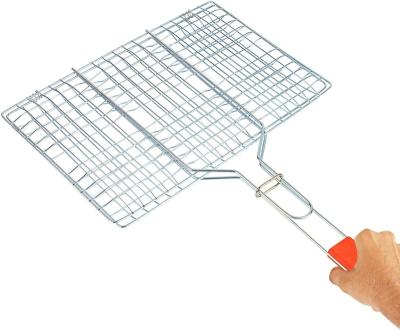 China Easily Cleaned Plated Burgur BBQ Net Net Classic Chromed BBQ Grill Basket Net Accessories Wholesale BBQ Grill Net for sale