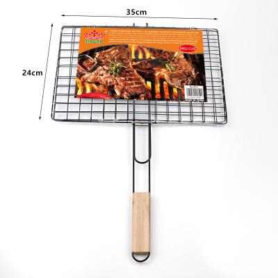 China Easily Cleaned 304 Stainless Steel BBQ Mesh Oven Rectangular Grill Outdoor BBQ Grill Plus Thick BBQ Grill for sale