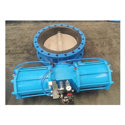 China Efficiently-Controlled Butterfly Valves WCB Ductile Cast Iron Pneumatic Flanged Valve for sale