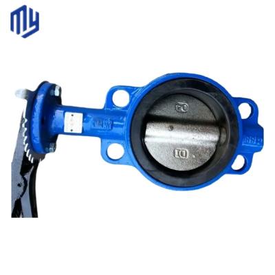 China DI Body Material Soft Seat Wafer Butterfly Valve met pneumatische actuator op maat Te koop