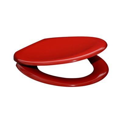 China Toilet Seat Automatic Front Red Quick Release Round UF Hinge-Patented Colored Toilet Seats 500801 Slow-end End Hinge-Patented for sale