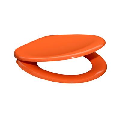 China Slow-end Toilet Seats 500801 Orange Colored Hinge-Patented Soft Close Automatic Front Quick Release Uf Toilet Seat for sale