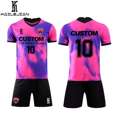 China 100% National Team Short Sleeve Jersey Quick Dry High Quality Cheap Polyester Club Soccer Jersey Uniform For Men Salary Tie for sale