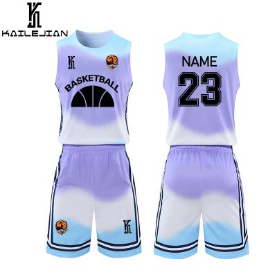 China QUICK DRY Personality Reversible Men Basketball Tank Top Set Sports Wear Basketball Tank Top Youth Uniform Team Uniform for sale