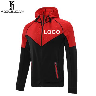 China New Fashion Breathable Custom Sports Zipper Fitness Men Training Wear Adult Hooded Jogging Sports Wear Hoodie Sweatsuit for sale