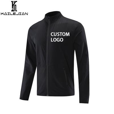 China KaiLeJian Breathable Factory Wholesale Sportswear Plus Size Waterproof Custom Zipper Anorak Men's Leisure Winter Men's Running Jacket for sale