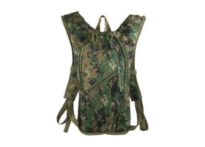 China Lightweight Army Hydration Pack , Double Zippers Opening Small Hydration Backpack for sale