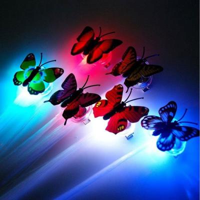 China LED Colorful Luminous Identification Hairpin Glowing Luminescent Butterfly Led Hairpin For Adults And Children for sale