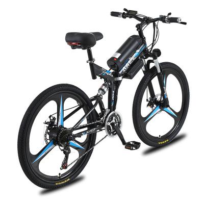 China Source factory steel lithium battery assisted electric bicycle folding adult shock absorbing double electric bicycle for sale