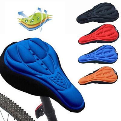 China Comfortable Mountain Bike Saddle Cushion Cover Breathable Road Bike Thicken Cushion 3D Soft Sponge Riding Polymer for sale