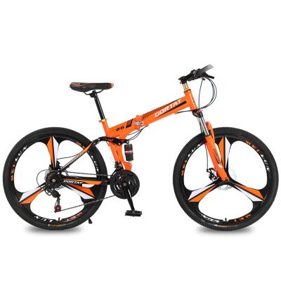 China Steel Folding Bike 26 Inch Road Bike 21 Speeds Double Suspension Bicycle Disc Brake Road Bike for sale