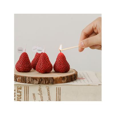 China Birthdays Wholesale Custom Private Label Novelty Gift Box Set Birthday Wedding CIA Soy Wax Incense Strawberry Scented Candle for sale