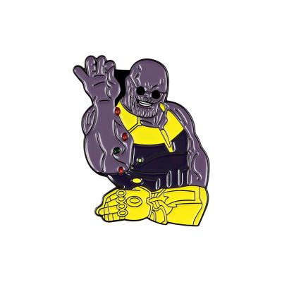 China Wholesale creative hot metal badges wholesale creative hot metal apparel custom badge thanos cartoon USA metal brooch USA metal brooch sale logo for sale