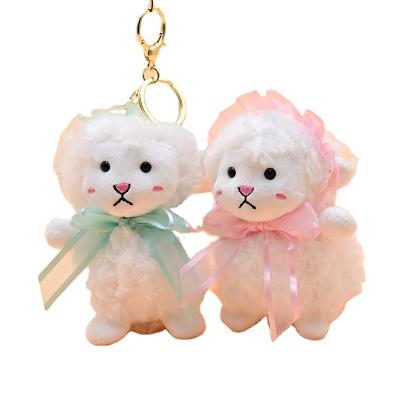 China Wholesale 2022 new lolita key chain plush lamb plush toy doll school bag creative hanging plush key chain for sale