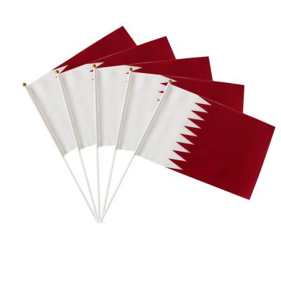 China Sports and games 2022 factory direct sales soccer world cup hand accessories national flag logo Qatar world cup waving custom flag for sale