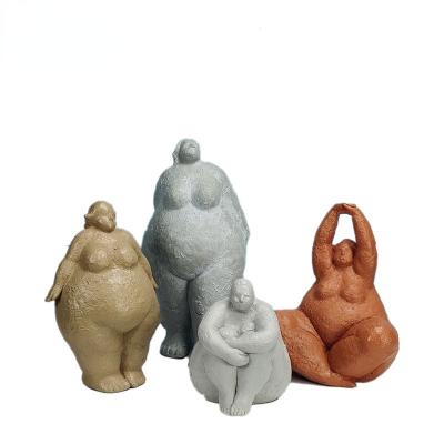 China Wholesale Resin Lady Figurines Nordic Creative Woman Vintage Abstract Home Ornament Resin Decoration Room Table Craft Home Gifts for sale