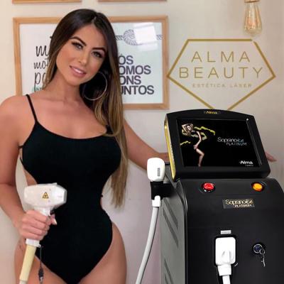 China Whitening Alma 755 titanium 808 1064nm diode laser soprano ice hair removal machine price for sale