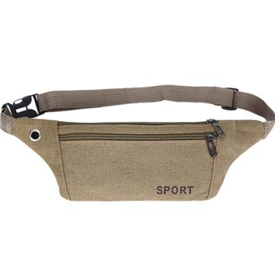 China Fashion Simple Style Lightweight Sports Bag Canvas Waist Bag Cross - Body Men Pussy Pack for sale