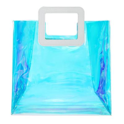 China Manufacturer Customized CI Statistical Laser Packaging Bag Gift Cosmetic Bag PVC Transparent Packaging Bag for sale