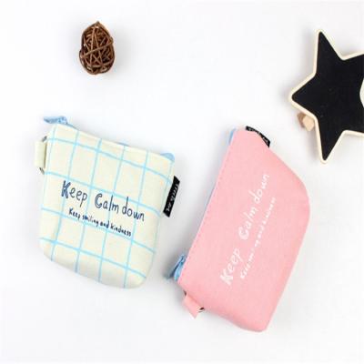 China 2019 New Fashion Style Canvas Coin Ladies Purse Fancy Gift Waterproof Wallet for sale