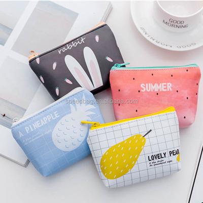 China Fashion Coin Purse Kawaii Wallet Summer Print Cindy Color Soft Leather Zipper Pouch for sale