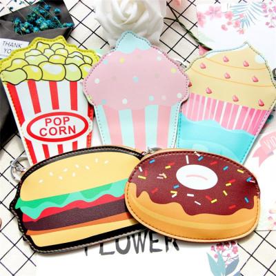 China Fashion Children's Purses Ice Cream Pop Corn Burger Donuts Wallet Bag Girl Coin Purses for sale