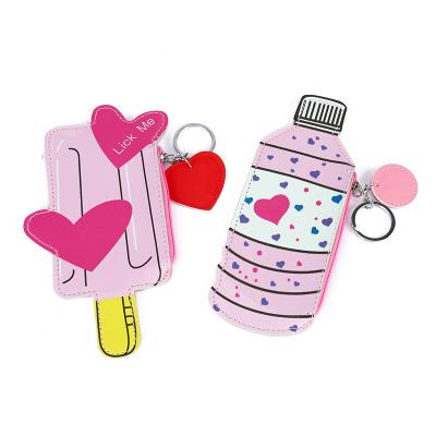 China Cute Fashion Drinks Shape Purses Ice Cream Style Wallet Bag Girl Coin Purses for sale