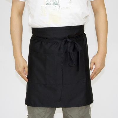 China 100% Recycled Polyester Beverage / Food Custom Logo Size Eco-friendly Black Kitchen Apron for sale